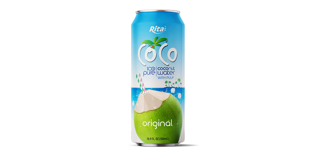 500ML CAN COCONUT WATER WITH ORIGINAL FLAVOR